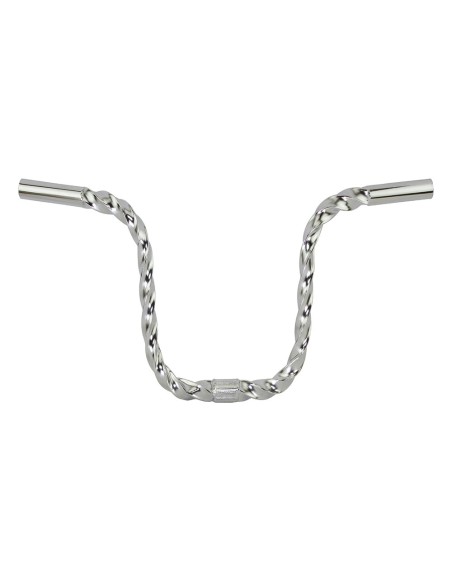U Square Twisted Handlebar 9 25.4mm Chrome.